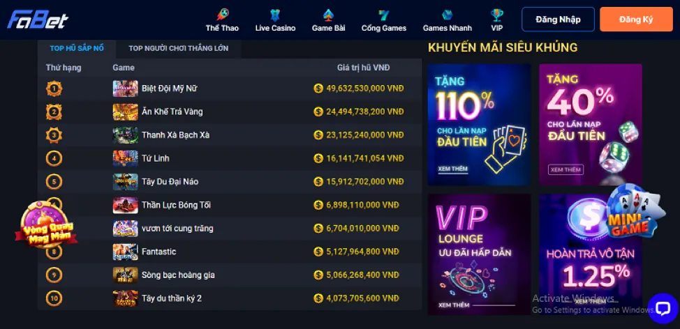 Giao diện nền tảng giải trí trực tuyến 888newcom